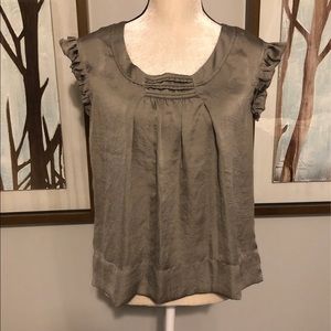 Gray Cap Sleeve Blouse Size 10